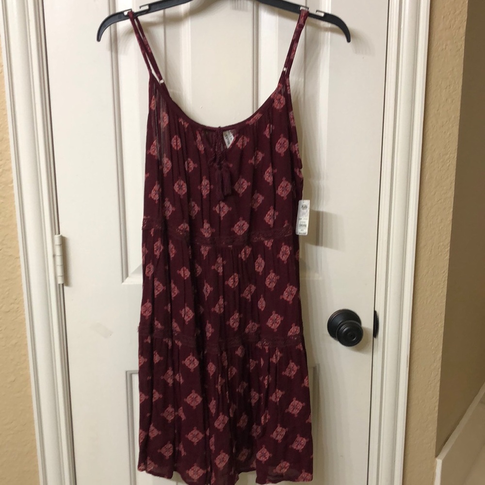 Burgundy summer dress
